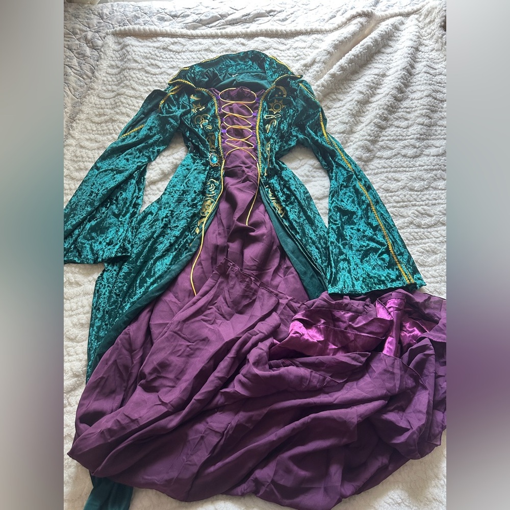 Winifred Sanderson Sisters Costumes Dress Hocus Pocus Costume Witch Cosplay